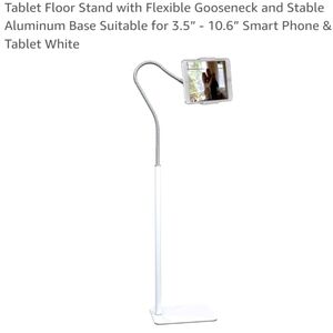 Creatop Tablet Floor Stand with Flexible Gooseneck and Stable Aluminum B…